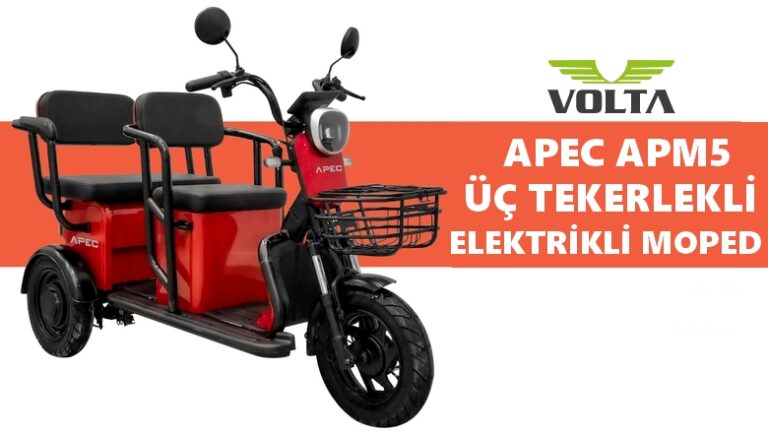 Apec APM5 (Volta) Üç Tekerlekli Elektrikli Moped Nasıl, Alınır Mı ...